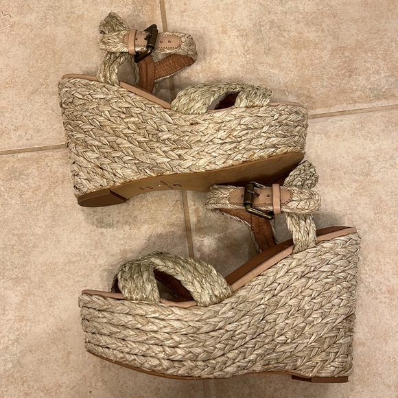 Corso Como rattan espadrille wedges size 7.5 - Picture 5 of 7